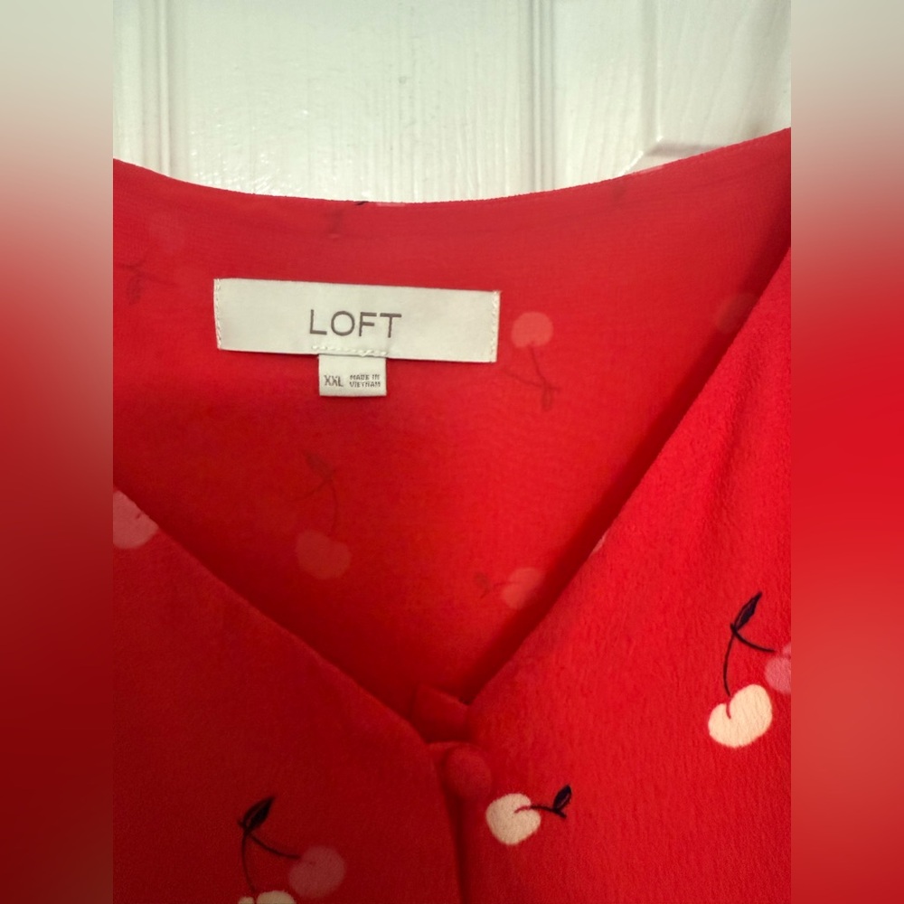 Cherry Covered Button Strappy Cami - image 6